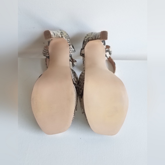 Steve Madden Luv Gold Snake Platform Ankle Strap Heels - Picture 7 of 13